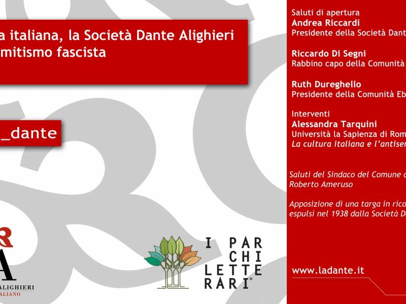 Parco: La cultura italiana, la Società Dante Alighieri e l’antisemitismo fascista