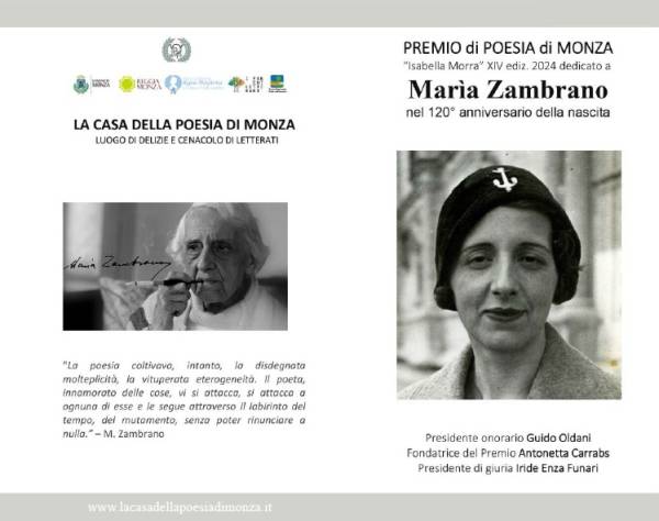 Premio Isabella Morra. XIV ed. a Monza. Termine ultimo di consegna 8 settembre 2024