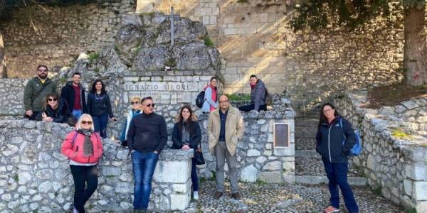 La visita al Parco letterario Silone, i futuri operatori turistici di Sante Marie a Pescina