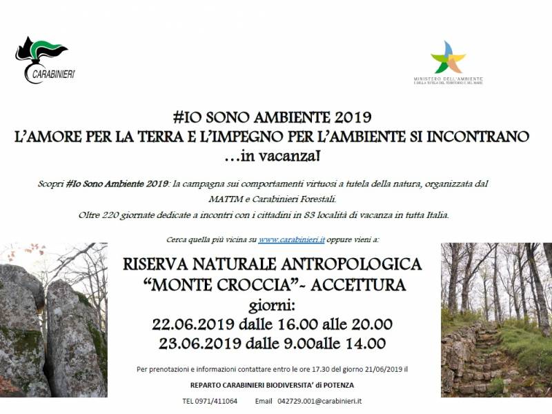 Parco: # Io Sono Ambiente 2019 nella Riserva del Monte Croccia