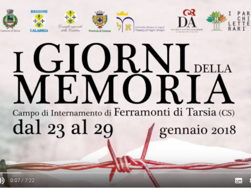 La Dante ed i Parchi Letterari per il Giorno della Memoria a Ferramonti di Tarsia (CS)
