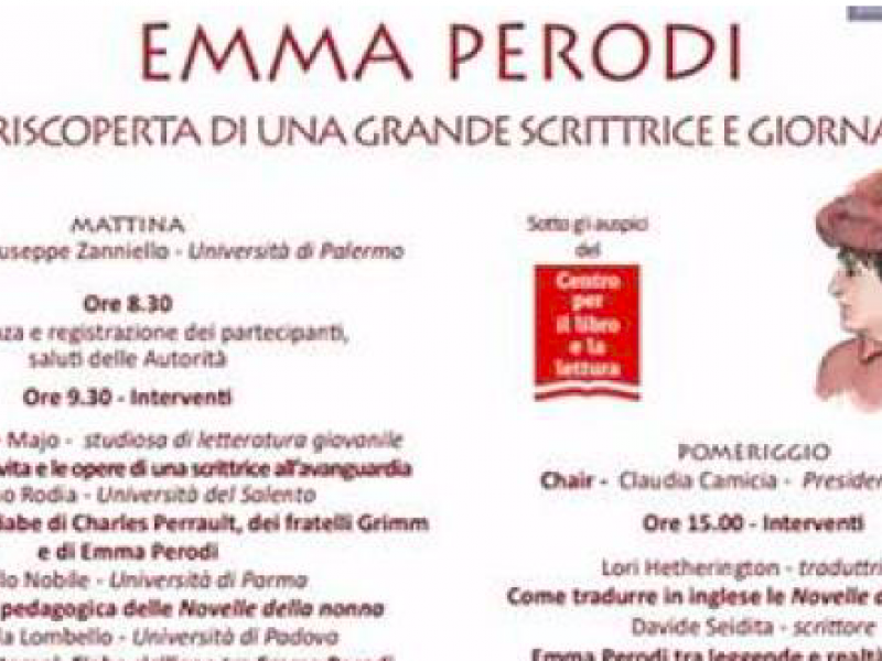 Palermo, un convegno dedicato alla giornalista Emma Perodi