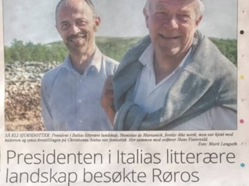 Presidenten i Italias litteraere landskap besøkte Røros