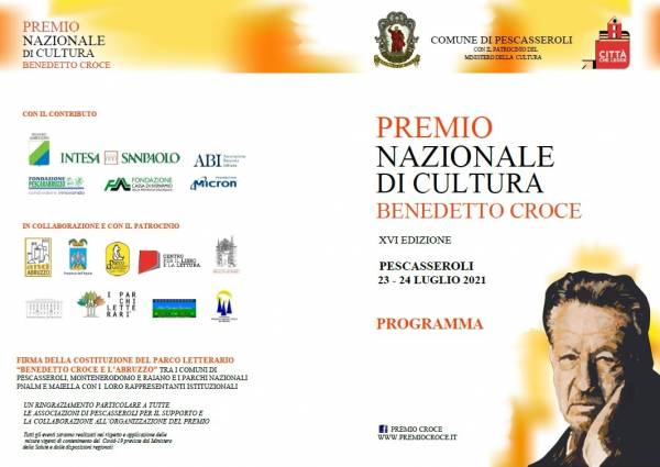 Premio Benedetto Croce - Cerimonia di Istituzione del Parco Letterario Benedetto Croce e l'Abruzzo