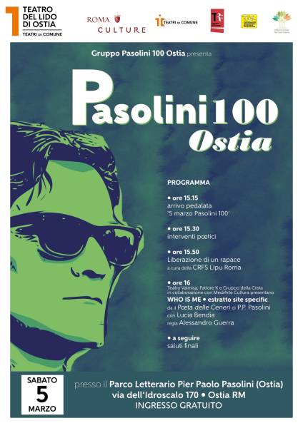 Parco: Who is me. Al via a Ostia le celebrazioni del centenario della nascita di Pier Paolo Pasolini