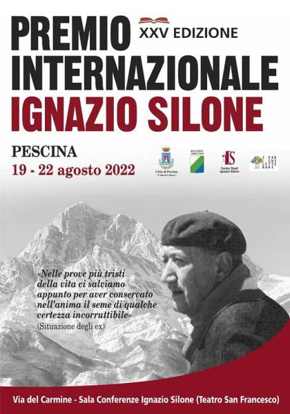 Parco: XXV edizione del Premio Internazionale Ignazio Silone