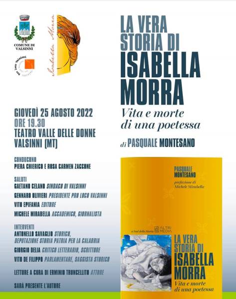 La vera storia di Isabella Morra il 25 agosto a Valsinni