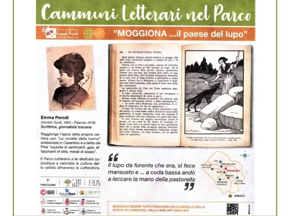 4a tappa dei Cammini letterari nel Parco Emma Perodi a Moggiona, il Paese del Lupo