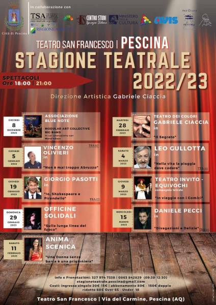 Foto La Stagione teatrale 2022 -2023 di Pescina Città di Silone e Mazzarino 1
