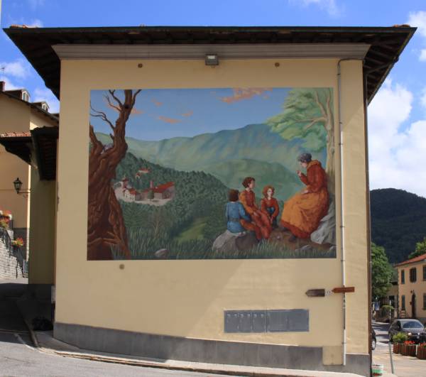 Foto Pittura murale a Badia Prataglia  Nel segno delle Novelle della Nonna di Emma Perodi  1